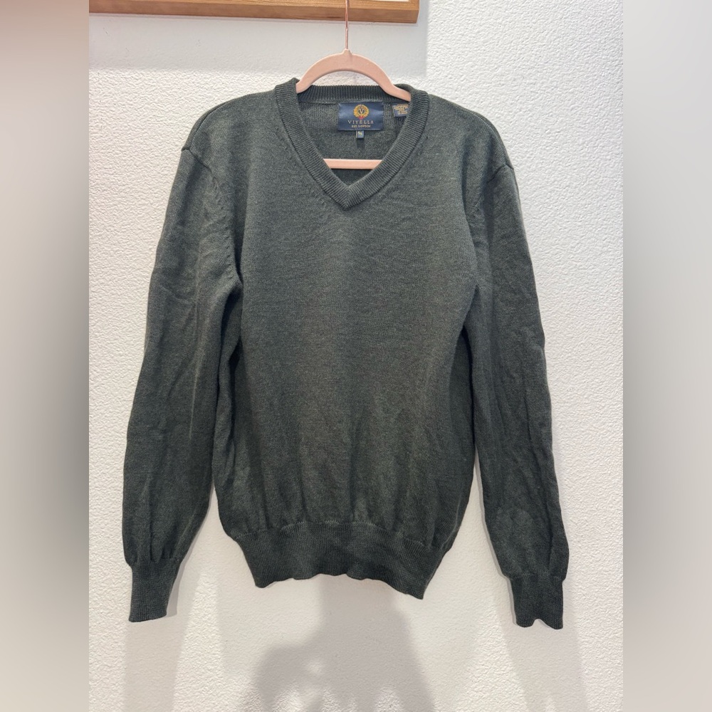 Viyella merino wool v-neck sweater